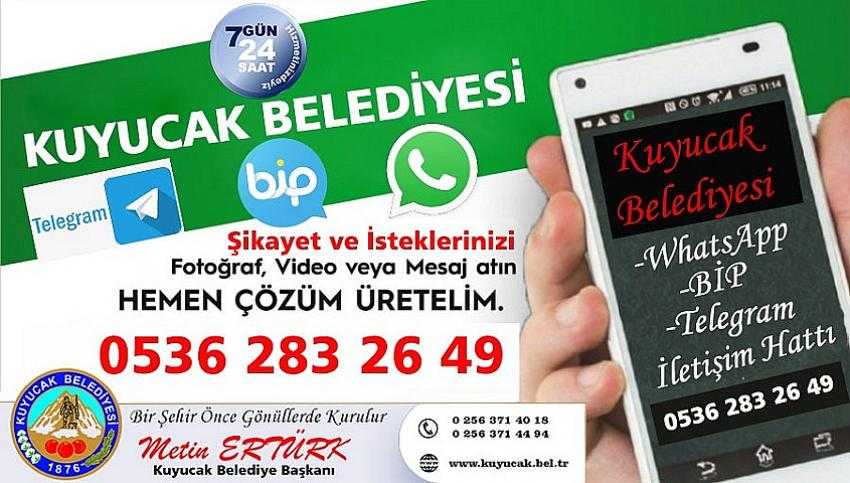 Kuyucak Belediyesi, Whatsapp, Telegram ve Bip’te