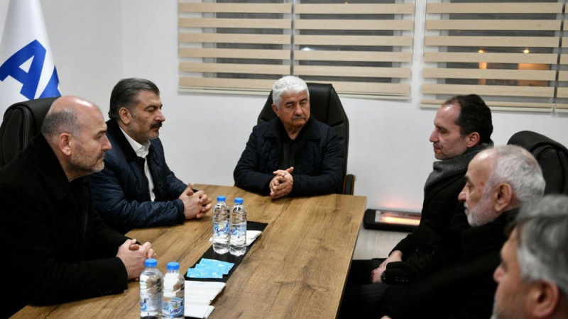 YRP Genel Başkanı Erbakan, Hatay’da Bakanlar Soylu ve Koca ile görüştü