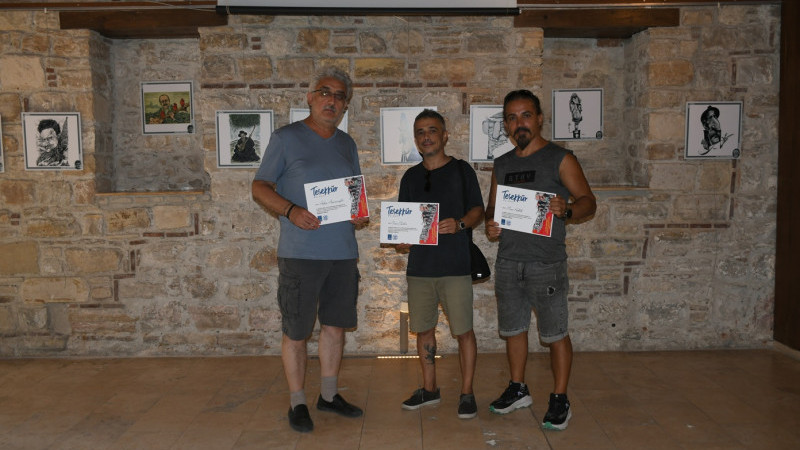 Kuşadası'nda “Uluslararası Portre Karikatürleri Sergisi” Açıldı