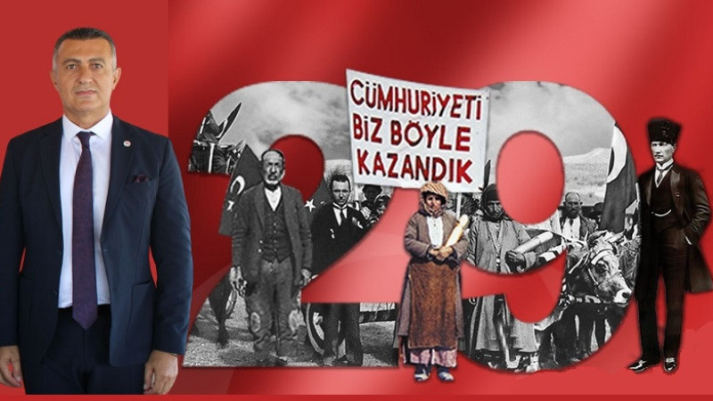 Petek: Şanla, şerefle Cumhuriyetimizin 102.yılı kutlu olsun