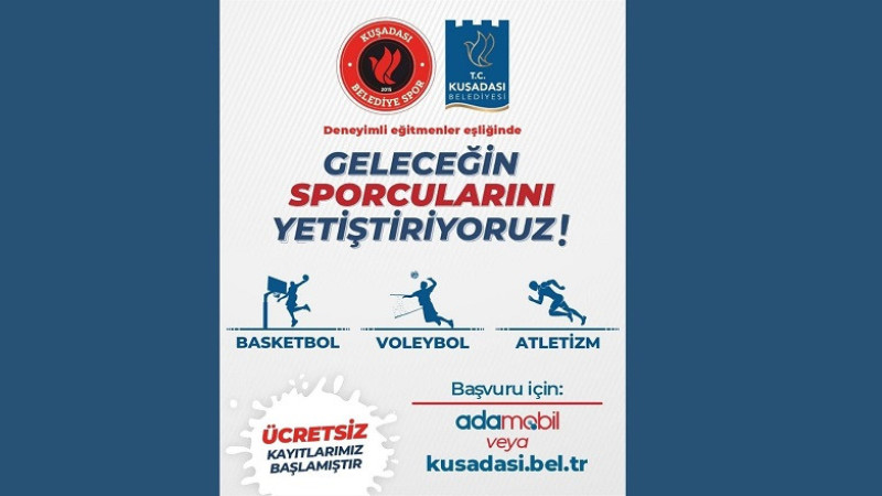 KUŞADASI BELEDİYE SPORUN YENİ DÖNEM KURSLARI İÇİN KAYITLAR BAŞLADI